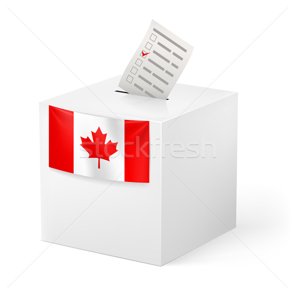 Ballot box with voicing paper. Canada. Stock photo © dvarg