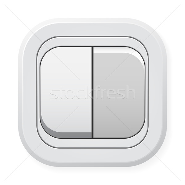 [[stock_photo]]: Switch · blanche · doubler · bouton · isolé · lumière