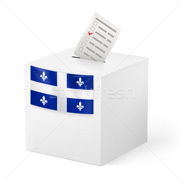 Ballot box with voting paper. Quebec Stock photo © dvarg