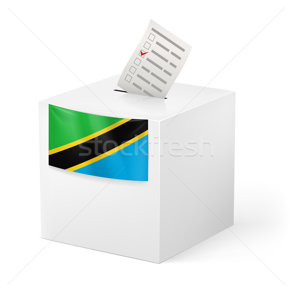 Szavazócédula doboz szavazás papír Tanzánia választás Stock fotó © dvarg
