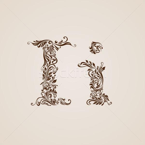 Decorated letter i Stock photo © dvarg