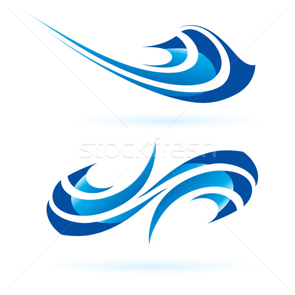 Smooth abstract forms in blue Stock photo © dvarg