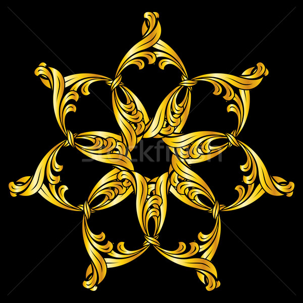 Floral Muster Blumenmuster golden abstrakten Stock foto © dvarg