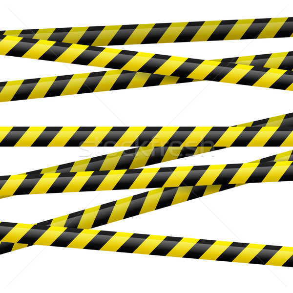 Zwarte Geel gevaar tape realistisch illustratie Stockfoto © dvarg