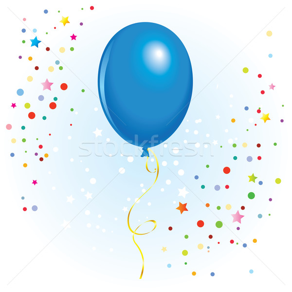 Balloon with dangling curly ribbon Stock photo © dvarg