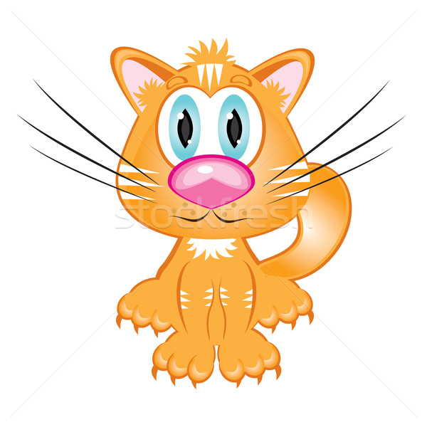 Cartoon red kitten Stock photo © dvarg