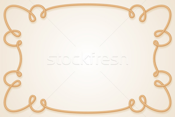 Stockfoto: Touw · frame · cartoon · illustratie · ontwerp · textuur