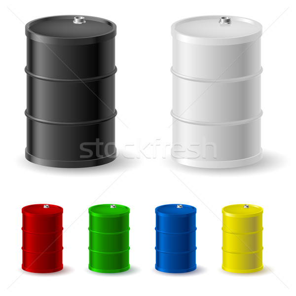 Stock photo: Metal barrels