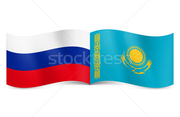 Unie Rusland Kazachstan russisch vlaggen samen Stockfoto © dvarg