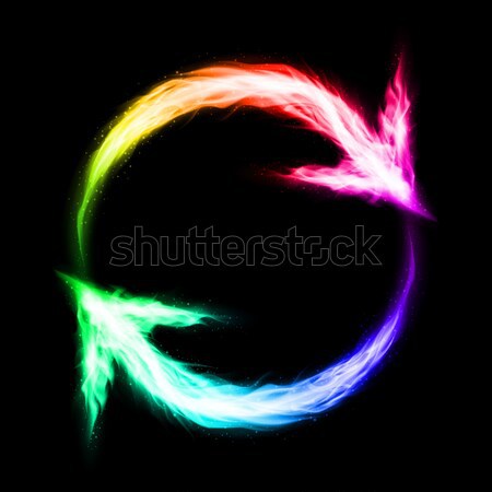 Circular blazing arrows Stock photo © dvarg