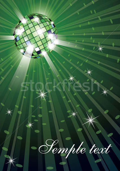 鏡子 迪斯科球 綠色 地球 跳舞 玻璃 商業照片 © dvarg