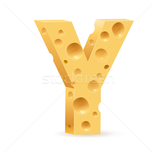 Stock photo: Letter made of Cheese