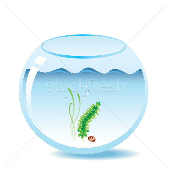 Vector illustration of an aquarium for fishes. Stock photo © dvarg