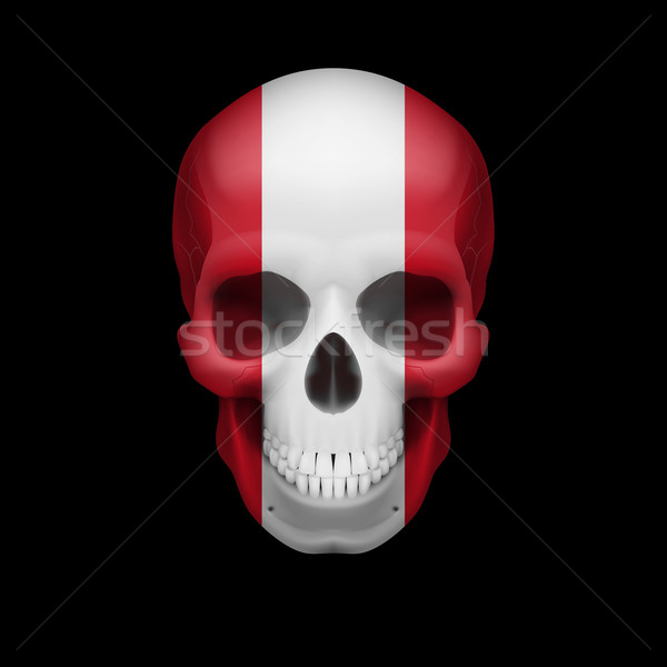 Peruvian flag skull Stock photo © dvarg