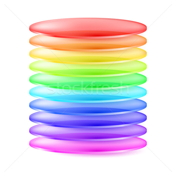 Abstrakten farbenreich Zylinder transparent Schichten Illustration Stock foto © dvarg