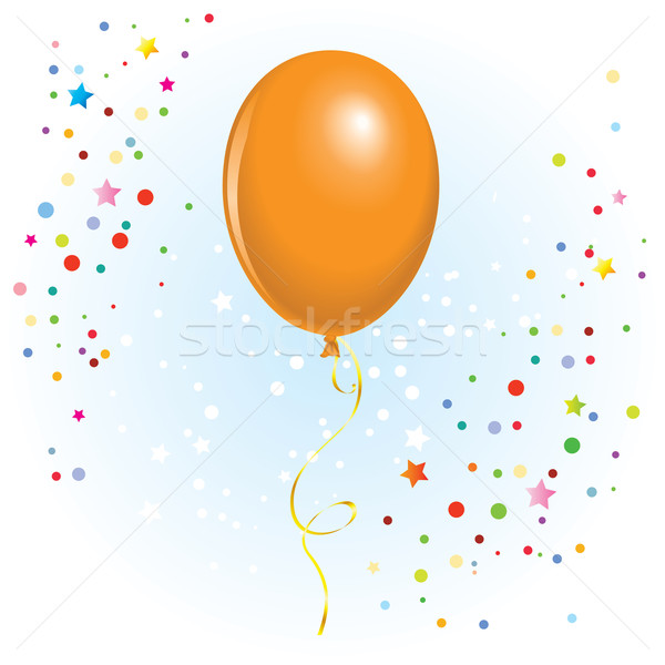 Balloon with dangling curly ribbon Stock photo © dvarg