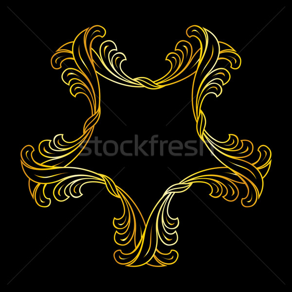 Zdjęcia stock: Złoty · kwiatowy · wzór · kolory