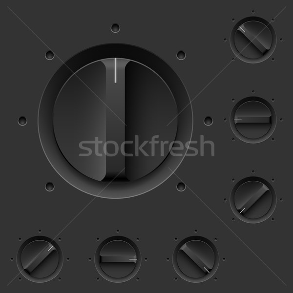 Stock photo: Black control pane