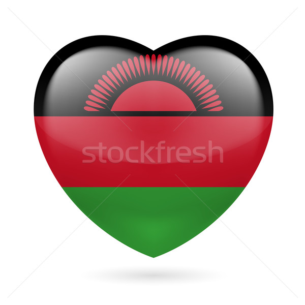 Szív ikon Malawi zászló színek szeretet Stock fotó © dvarg