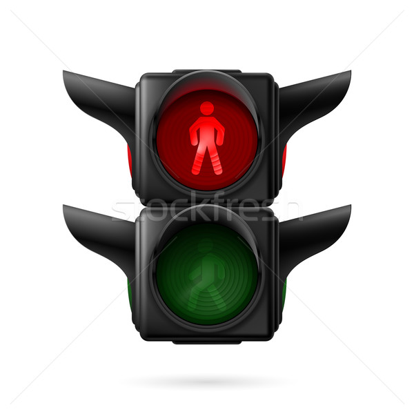 Stock photo: Pedestrian traffic light