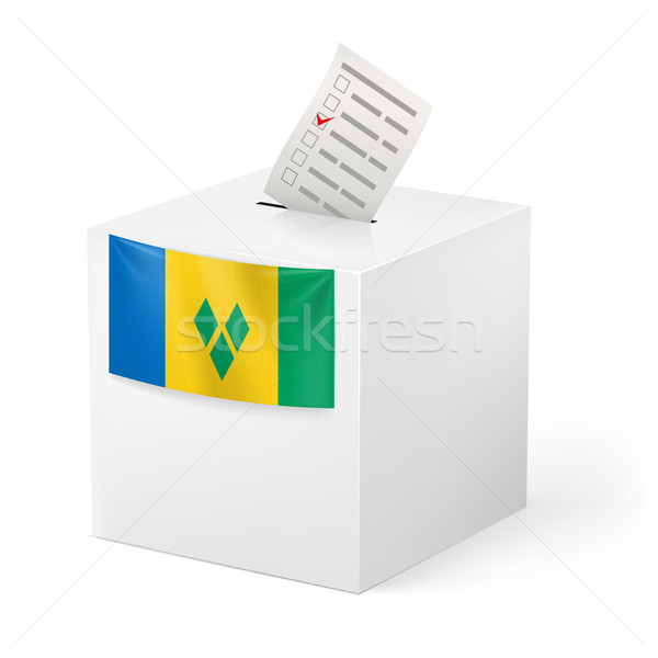 Ballot box with voicing paper. Saint Vincent and the Grenadines Stock photo © dvarg