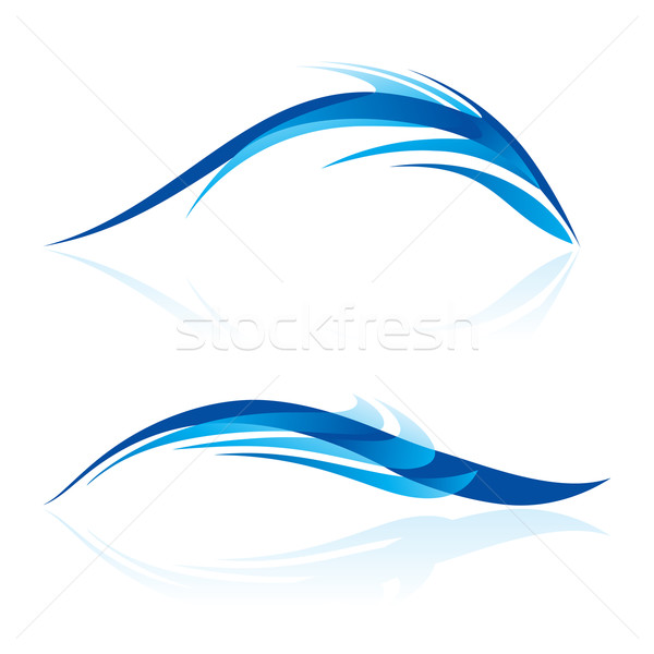 Smooth abstract forms in blue. Stock photo © dvarg