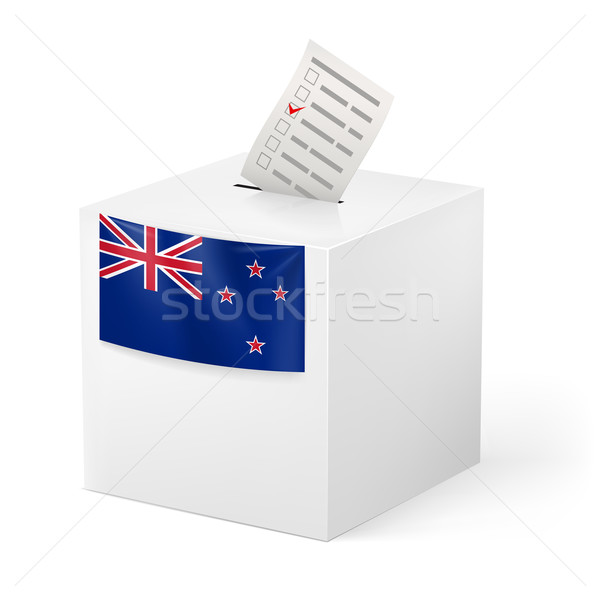 Ballot box with voting paper. New Zealand Stock photo © dvarg