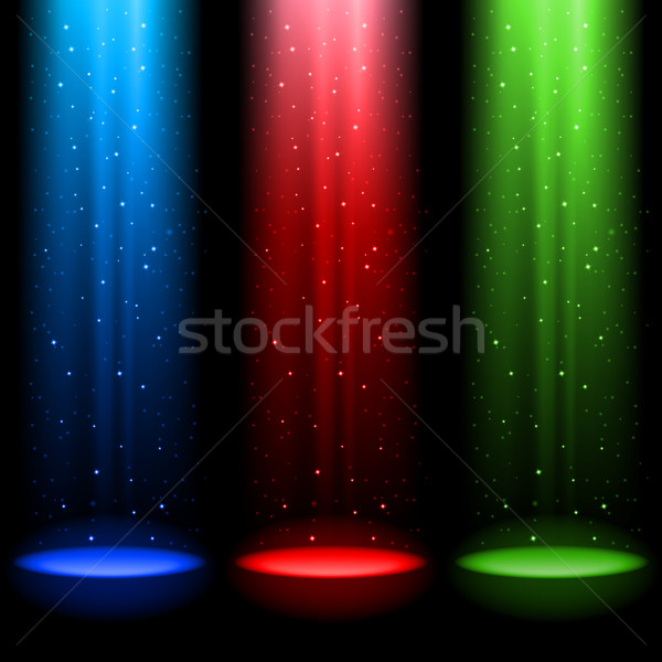 Three RGB shafts of light Stock photo © dvarg