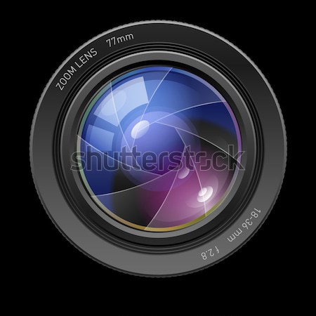 Camera icon lens Stock photo © dvarg