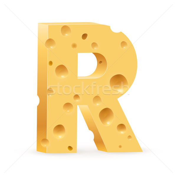 Stock photo: Letter made of Cheese