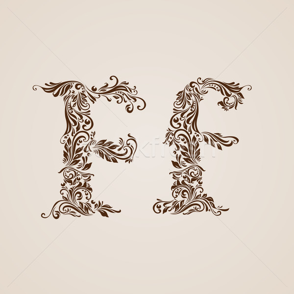 Decorated letter f Stock photo © dvarg