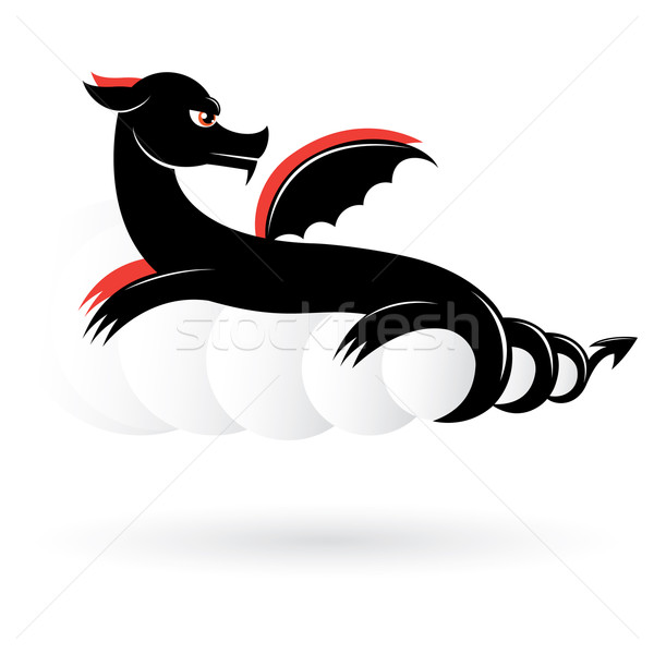 Abstract black dragon Stock photo © dvarg