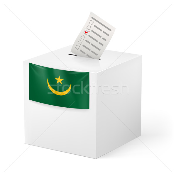 Ballot box with voting paper. Mauritania Stock photo © dvarg