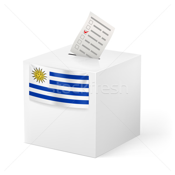 Ballot box with voting paper. Uruguay Stock photo © dvarg