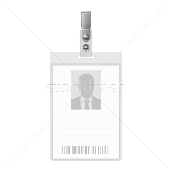 Знак вертикальный белый идентификация карт шаблон Сток-фото © dvarg