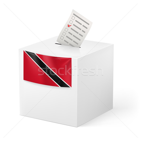 Ballot box with voting paper. Trinidad and Tobago Stock photo © dvarg