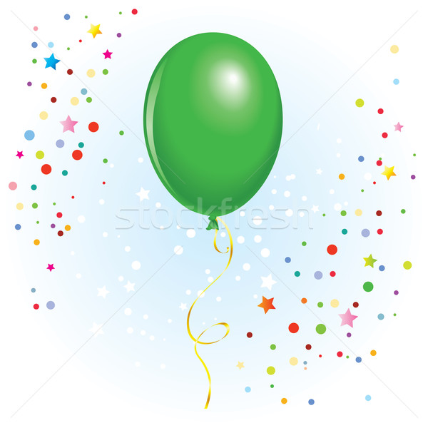 Balloon with dangling curly ribbon Stock photo © dvarg