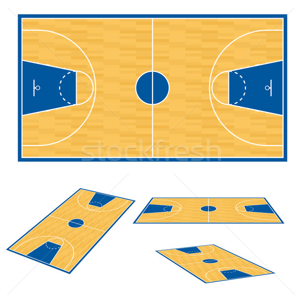 Basketball court floor plan. Stock photo © dvarg