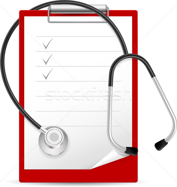 Realistic stethoscope and notes Stock photo © dvarg