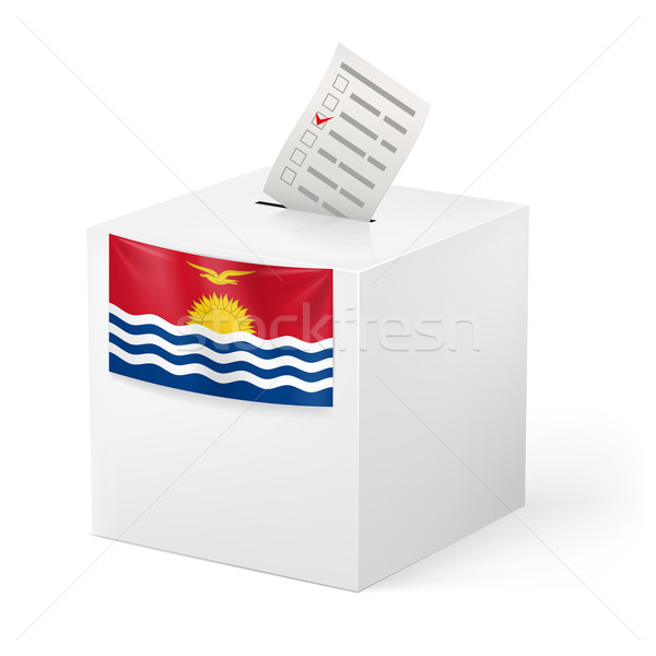 Szavazócédula doboz szavazás papír Kiribati választás Stock fotó © dvarg