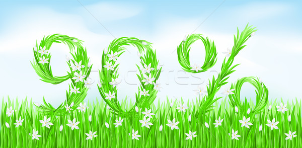 Eco-Style Grass Letters. Stock photo © dvarg