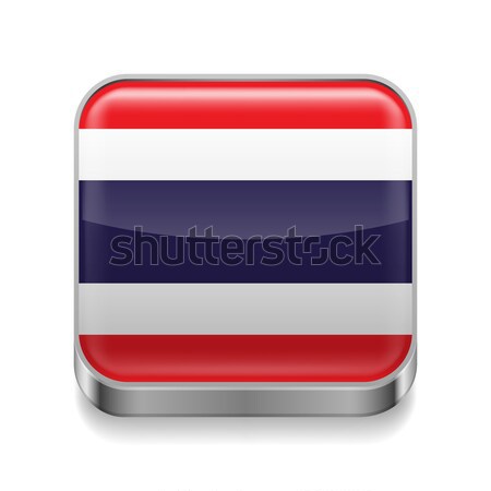 Metal icono Tailandia cuadrados tailandés bandera Foto stock © dvarg