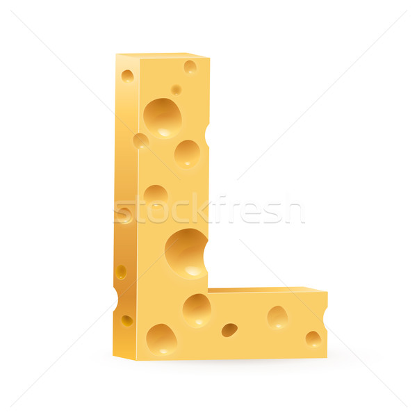 Stock photo: Letter made of Cheese