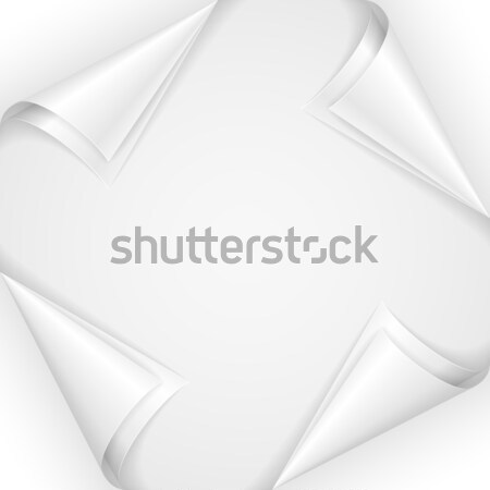 Szett ezüst oldal sarkok fehér papír Stock fotó © dvarg
