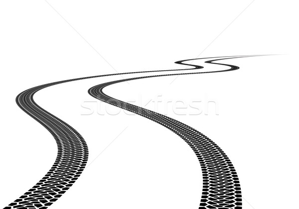 Stock photo: Tire Track