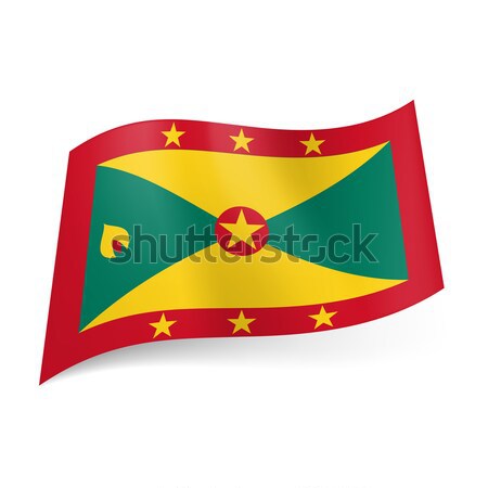Bandeira Granada vermelho campo verde amarelo Foto stock © dvarg