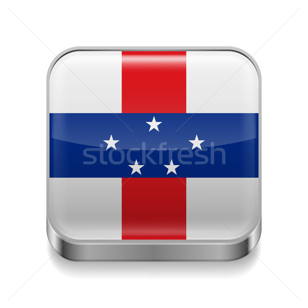 Metal  icon of Netherlands Antilles Stock photo © dvarg