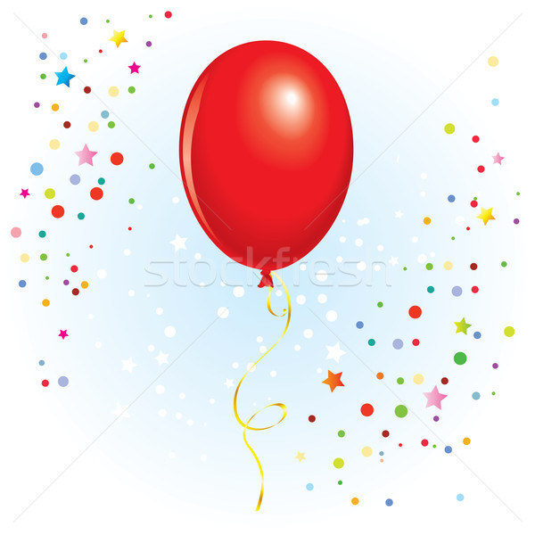 Balloon with dangling curly ribbon Stock photo © dvarg