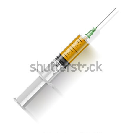  Syringe with blood Stock photo © dvarg