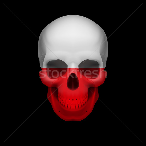 Polish flag skull Stock photo © dvarg